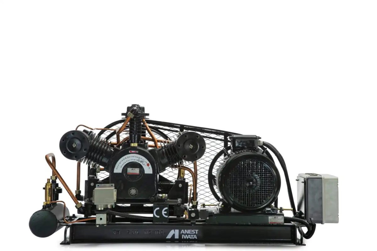 Anest Iwata Base Mounted Reciprocating Air Compressor - SG PNEUMATICS